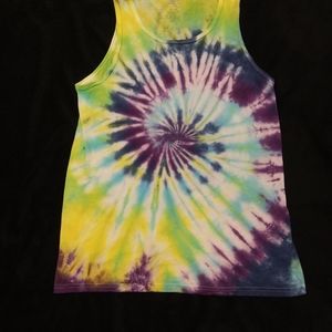 Handmade hippie size small tie dye tank top